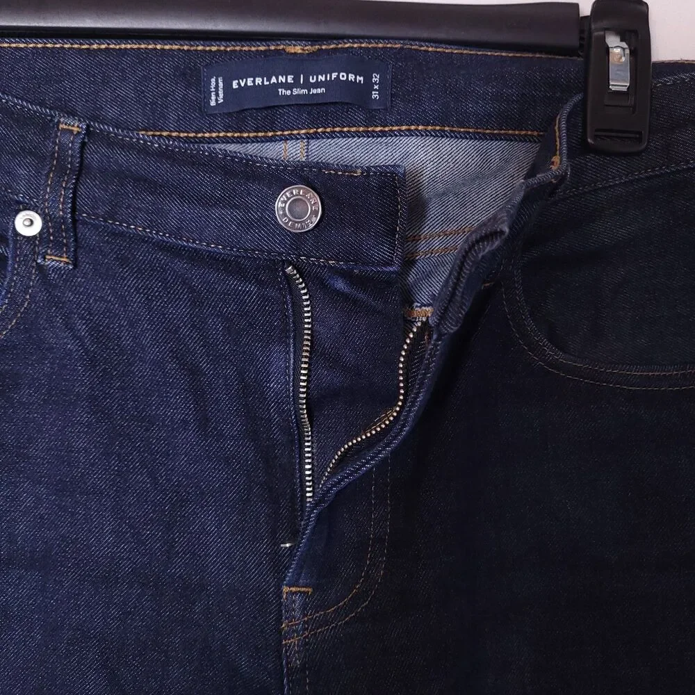 Everlane Uniform Jeans Mens 31x32 Slim Dark Wash